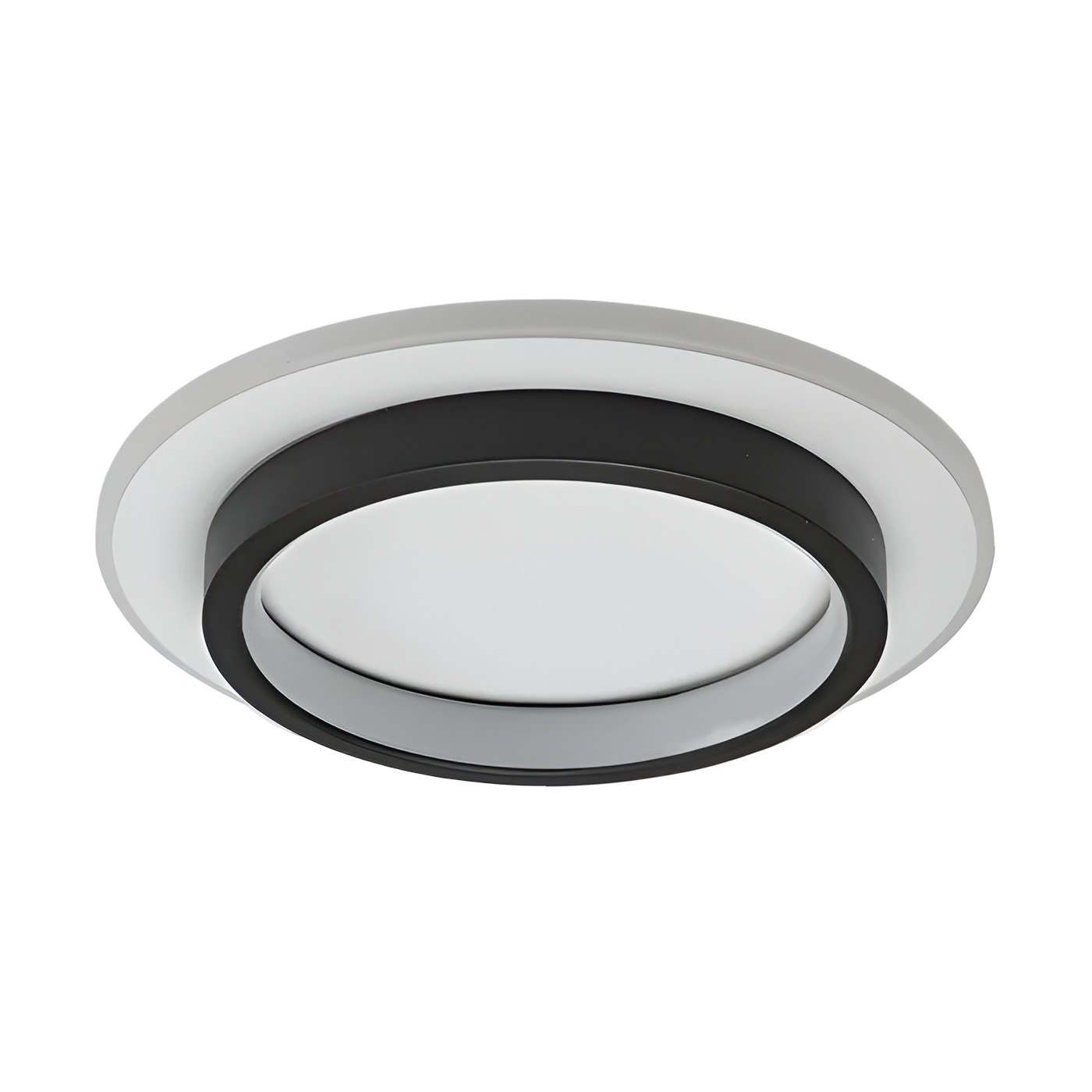 Plafonnier Rond Mince Moderne 20W | Salon et Salle à Manger Noir 21 ou 24cm