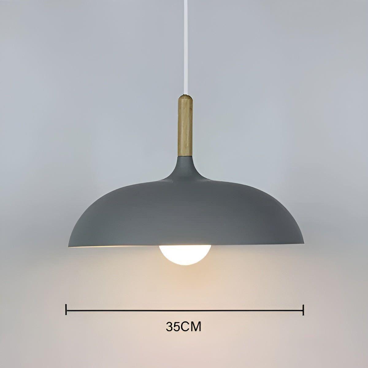Suspension Chêne Scandinave Minimaliste | Noir Blanc Chaud pour Salon et Cuisine