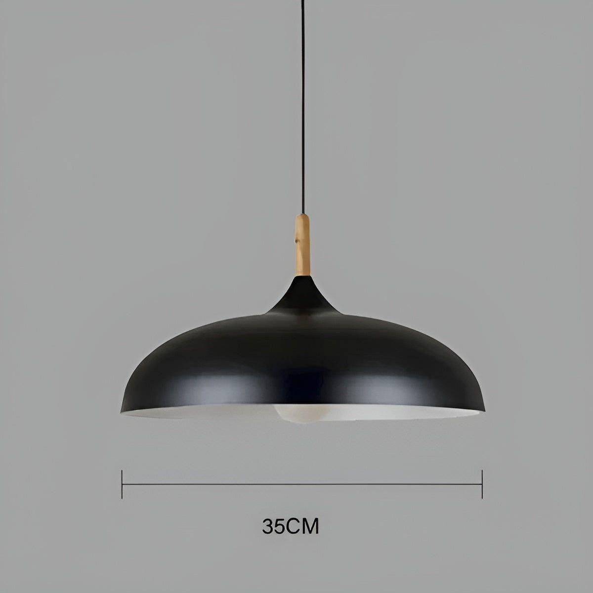 Suspension Chêne Scandinave Minimaliste | Noir Blanc Chaud pour Salon et Cuisine