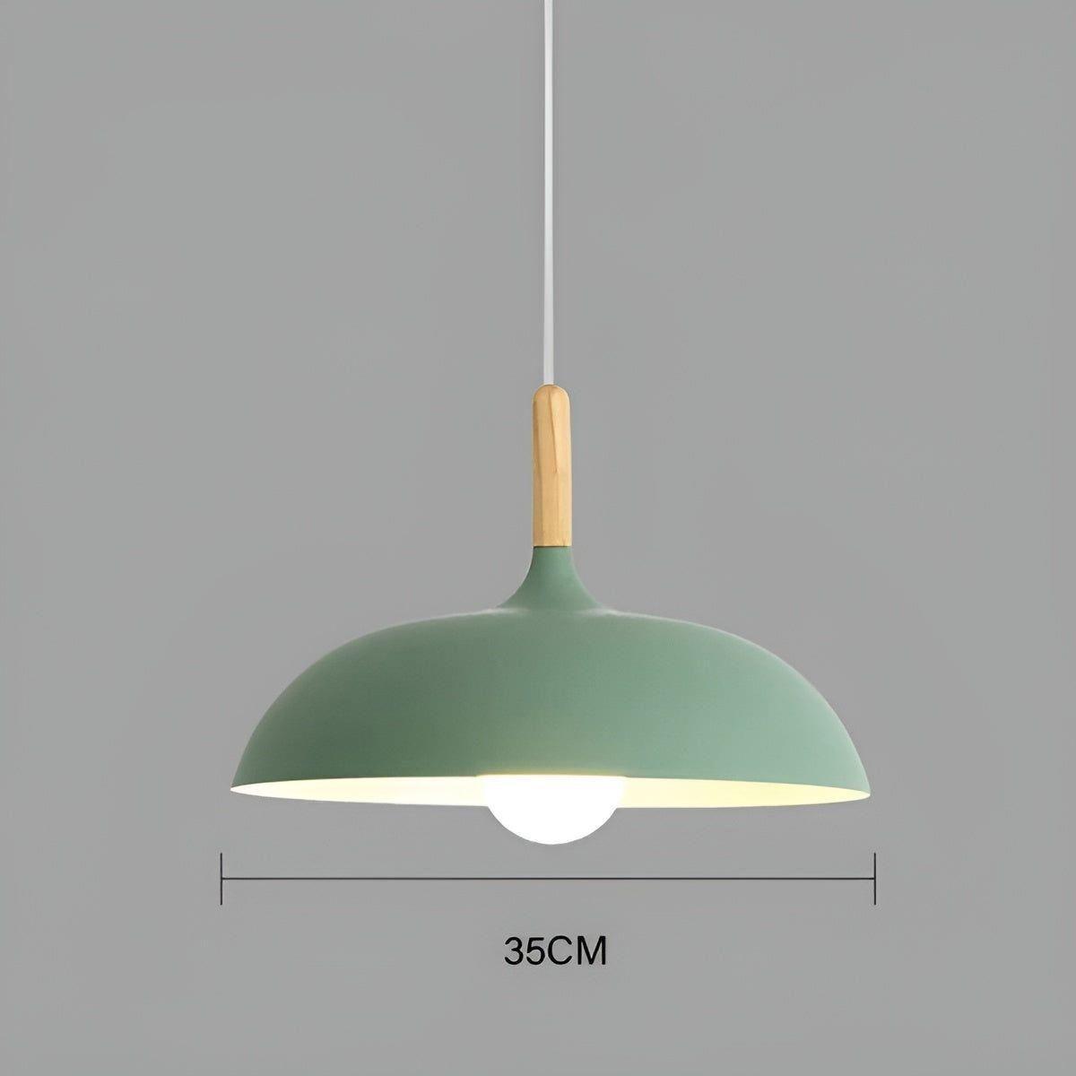 Suspension Chêne Scandinave Minimaliste | Noir Blanc Chaud pour Salon et Cuisine