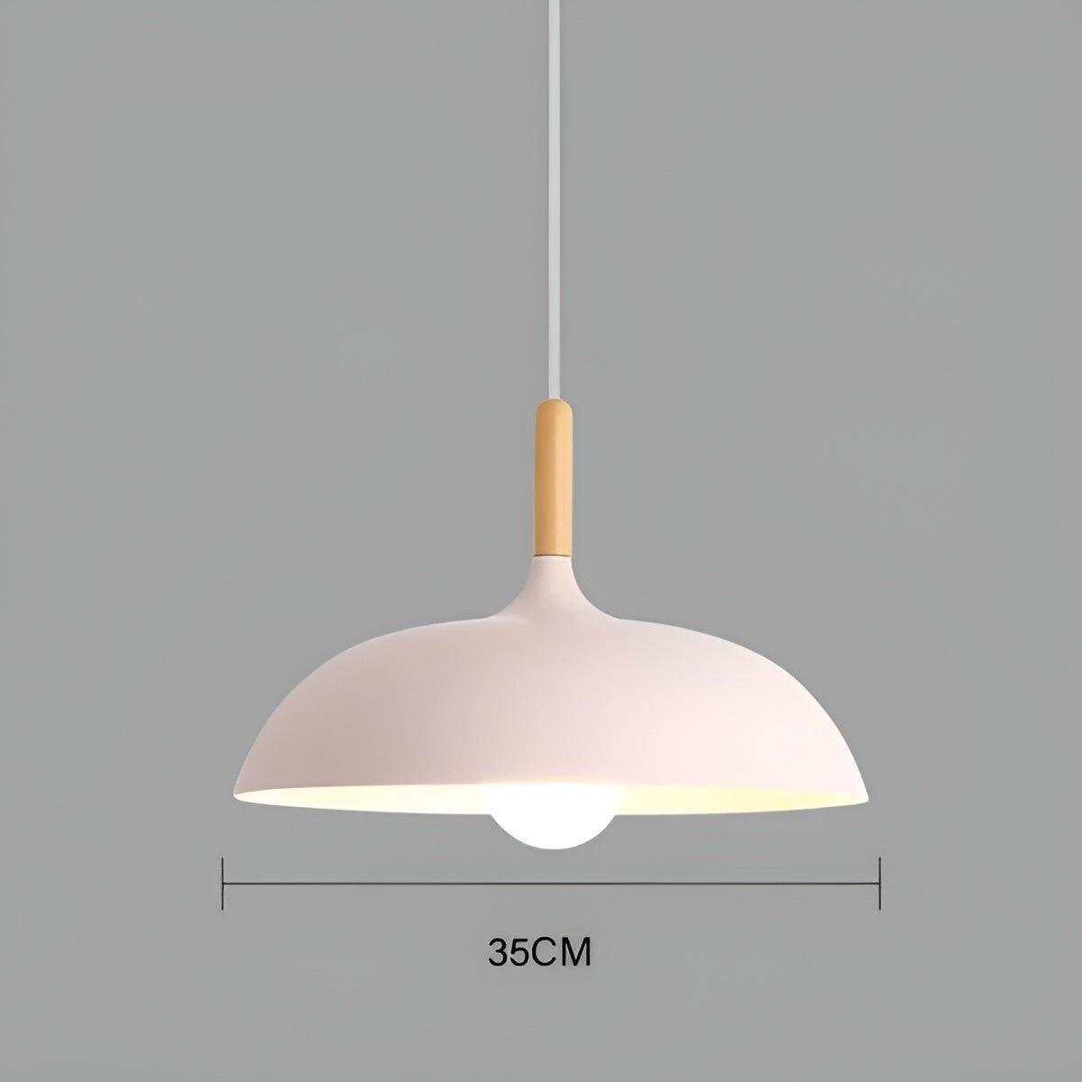 Suspension Chêne Scandinave Minimaliste | Noir Blanc Chaud pour Salon et Cuisine