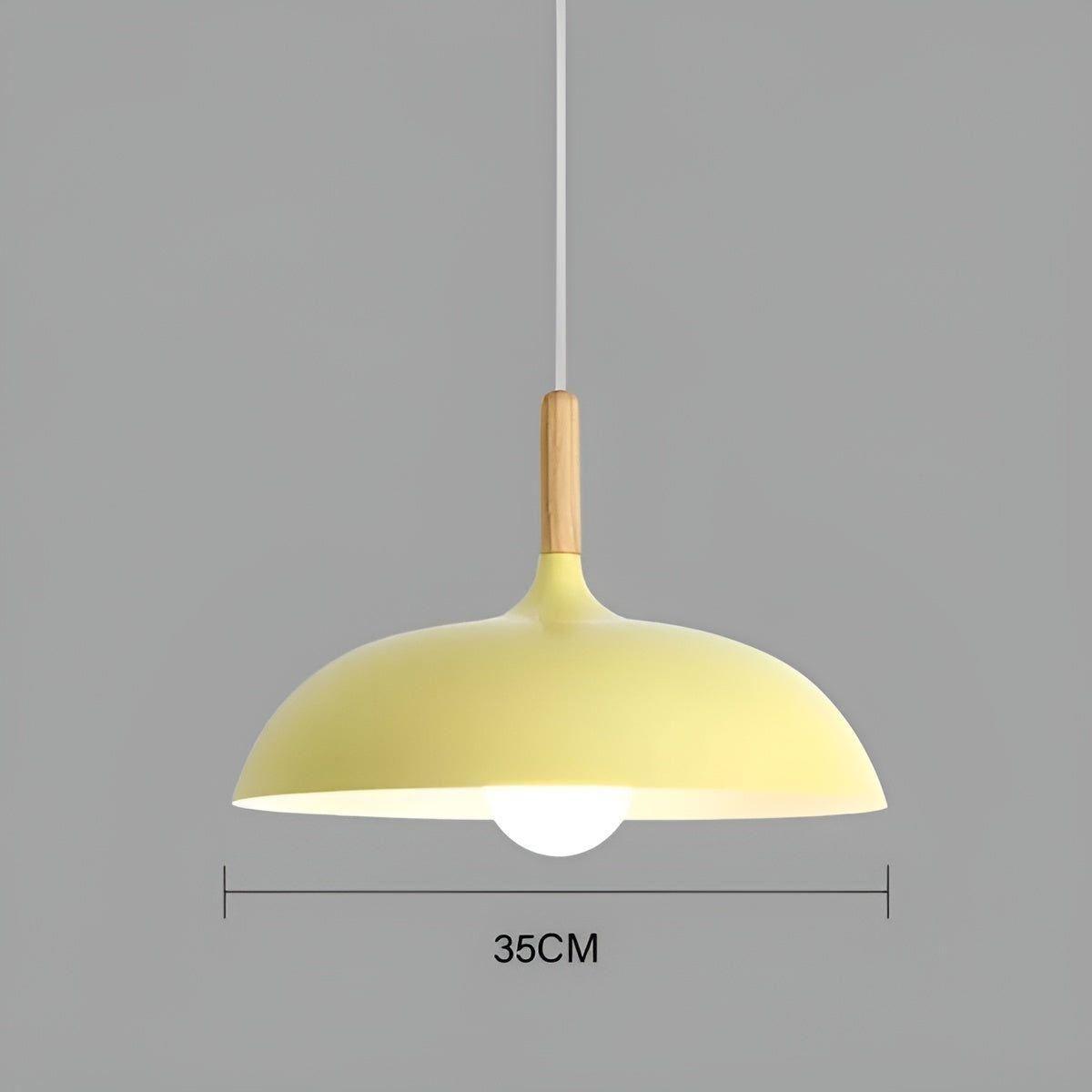 Suspension Chêne Scandinave Minimaliste | Noir Blanc Chaud pour Salon et Cuisine