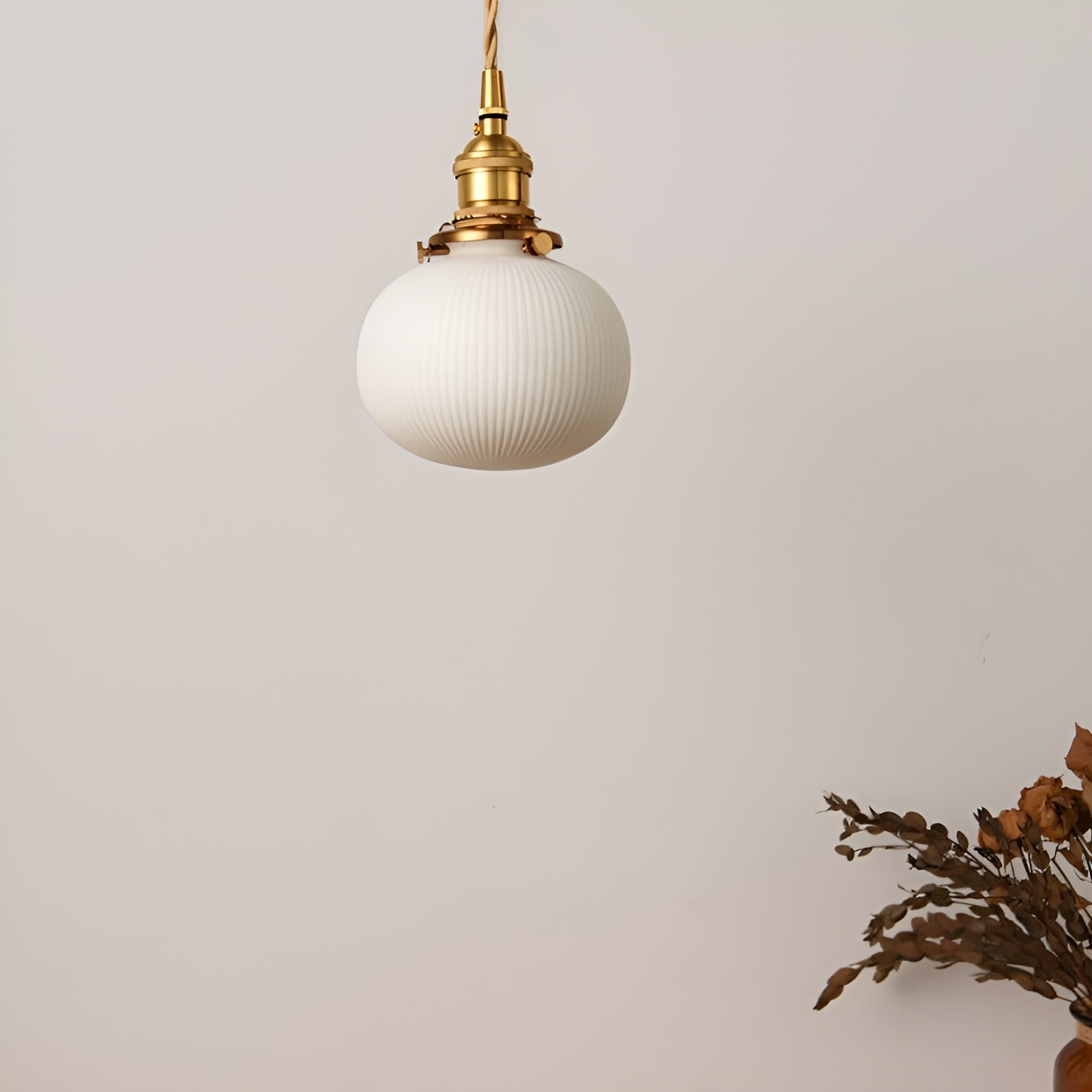AmberZen Suspension Céramique et Verre Ambre Vintage | Chaleur Artisanale