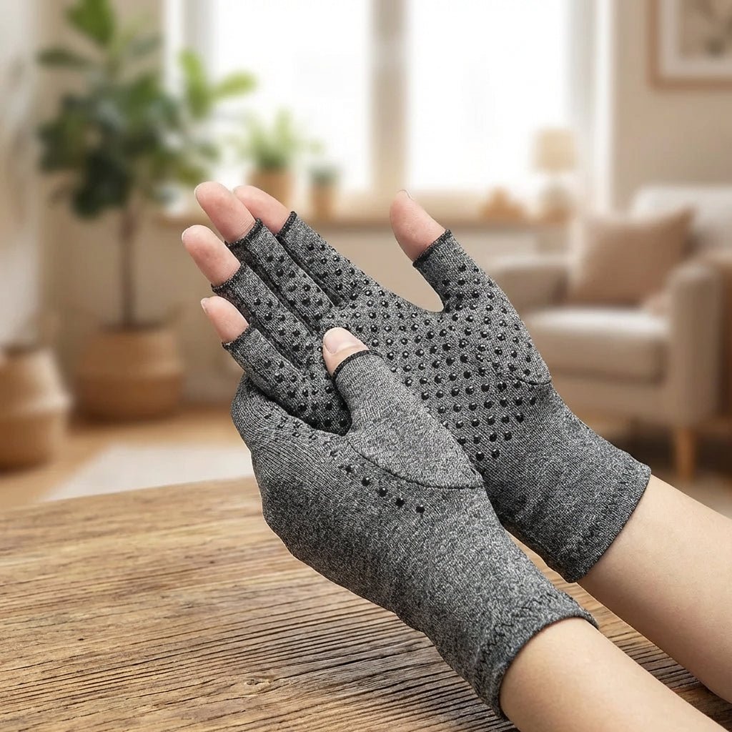Fingerless Compression Gloves - Arthritis & Hand Pain Relief
