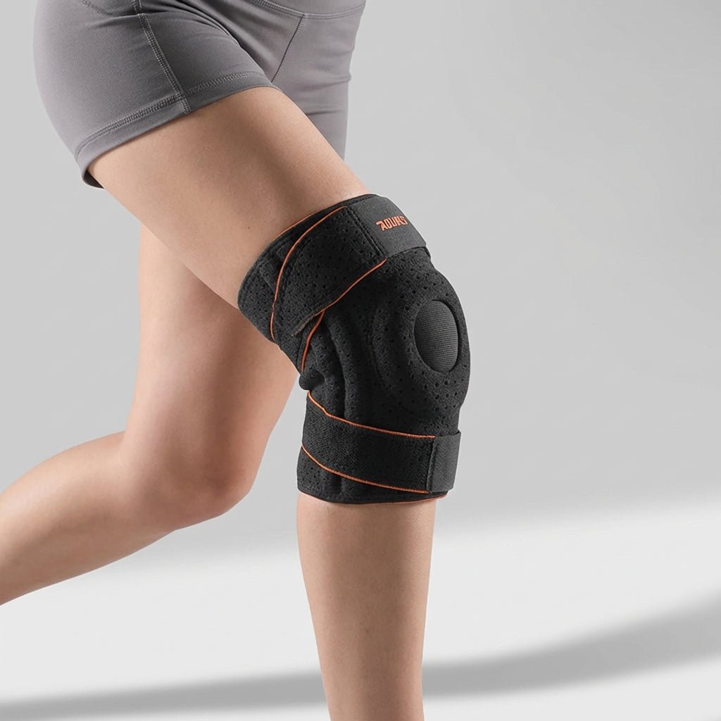 Open-Patella Knee Brace with Stabilizers - Structural Knee Support