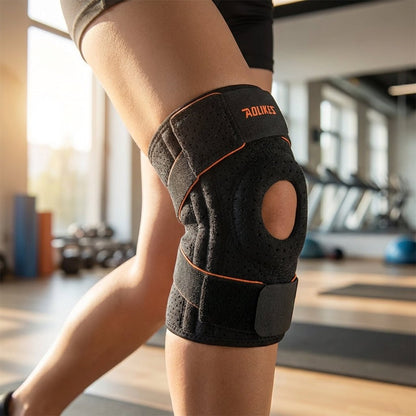Open-Patella Knee Brace with Stabilizers - Structural Knee Support