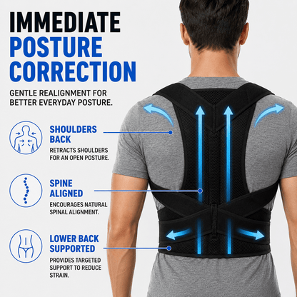 Lumbar Posture Support Vest - Adjustable Complete Back Relief