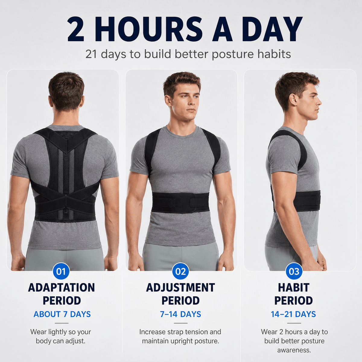 Lumbar Posture Support Vest - Adjustable Complete Back Relief