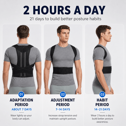 Lumbar Posture Support Vest - Adjustable Complete Back Relief