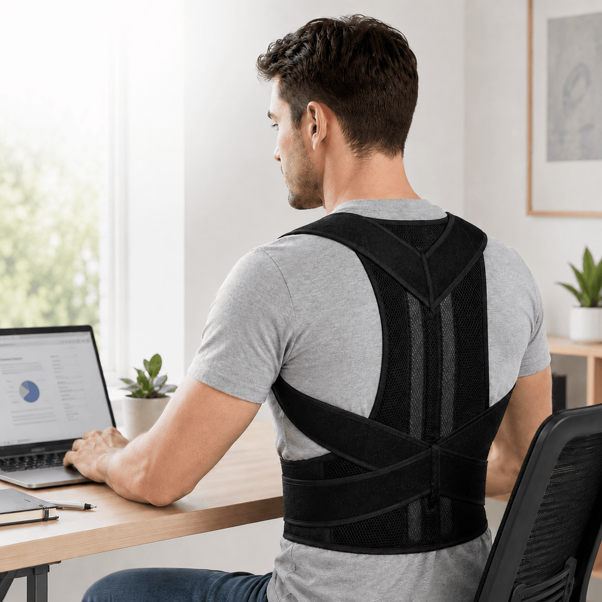 Lumbar Posture Support Vest - Adjustable Complete Back Relief