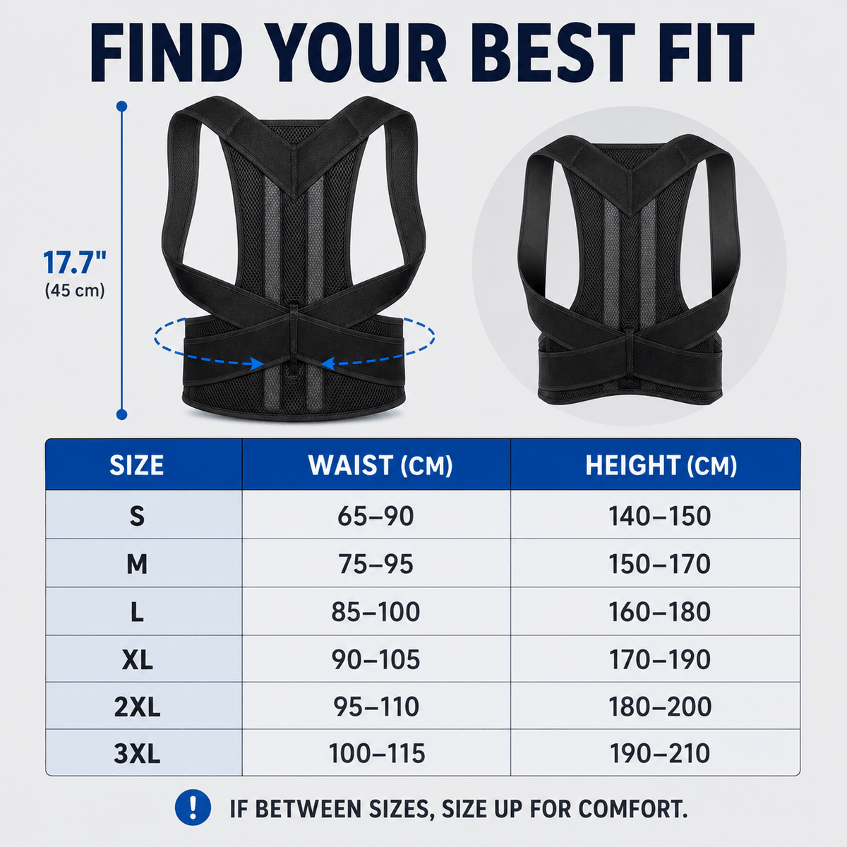 Lumbar Posture Support Vest - Adjustable Complete Back Relief