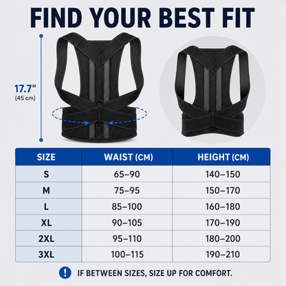 Lumbar Posture Support Vest - Adjustable Complete Back Relief
