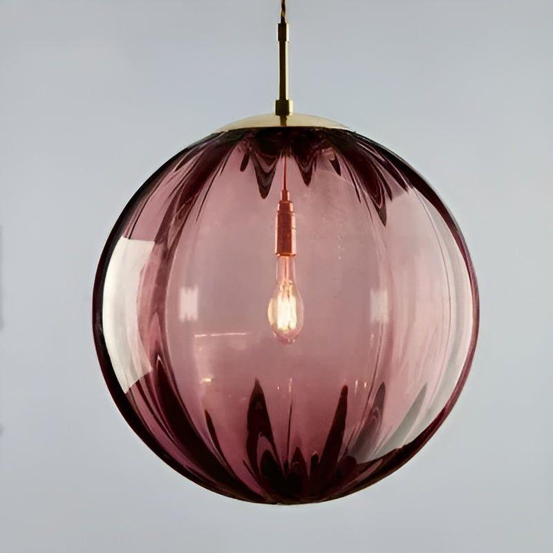 Suspension Globe Verre Fumé Nordic Élégant | 15cm Gris Salon Chic
