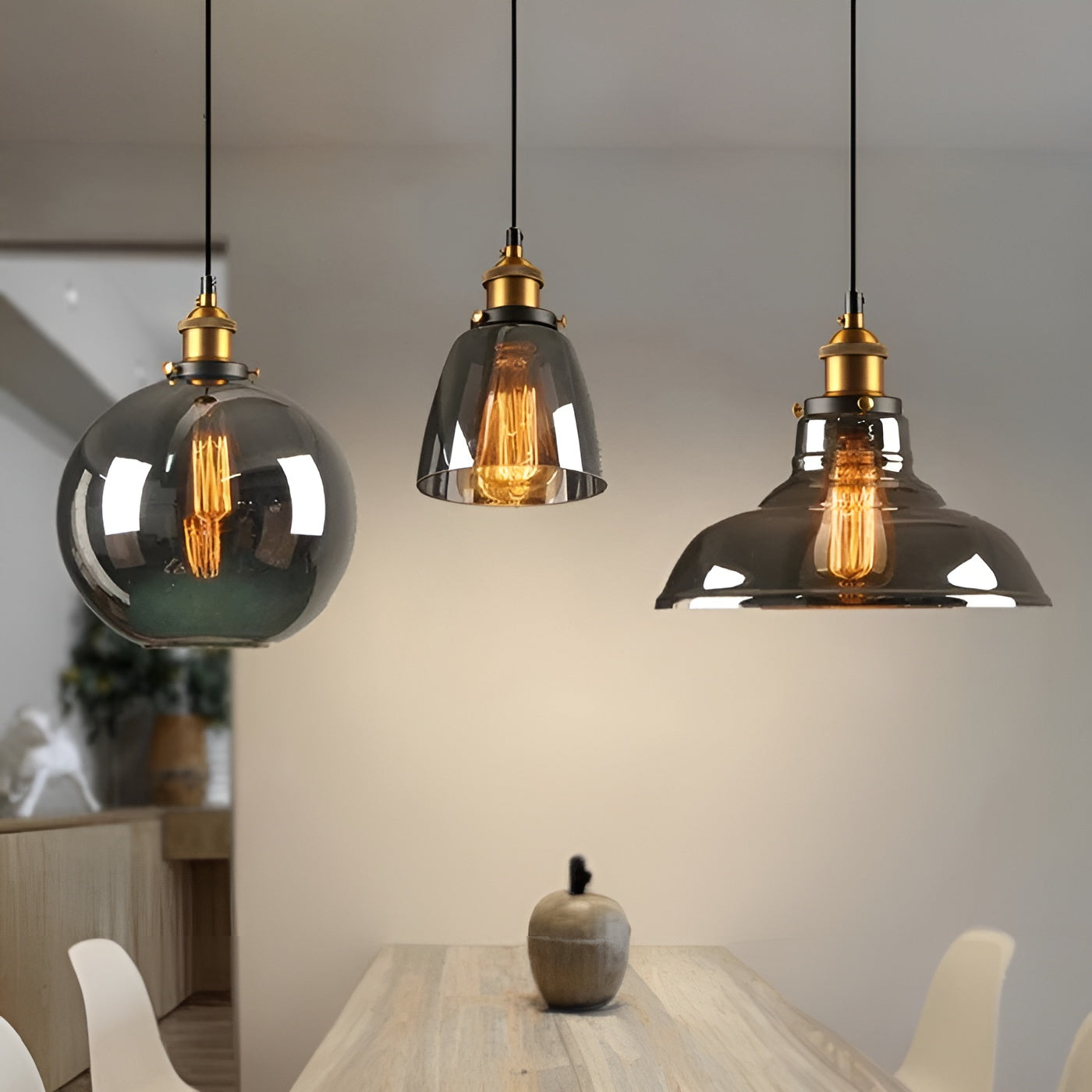 Suspension Verre Antique Vintage Ambre | Style A Nostalgique et Chaleureux