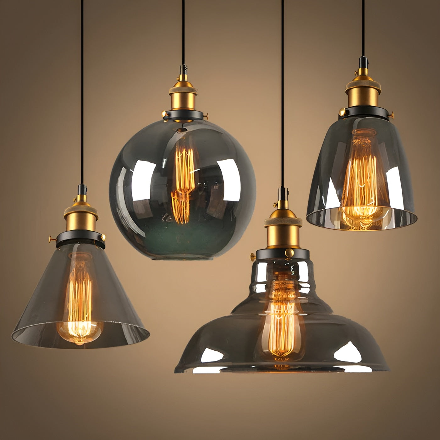 Suspension Verre Antique Vintage Ambre | Style A Nostalgique et Chaleureux