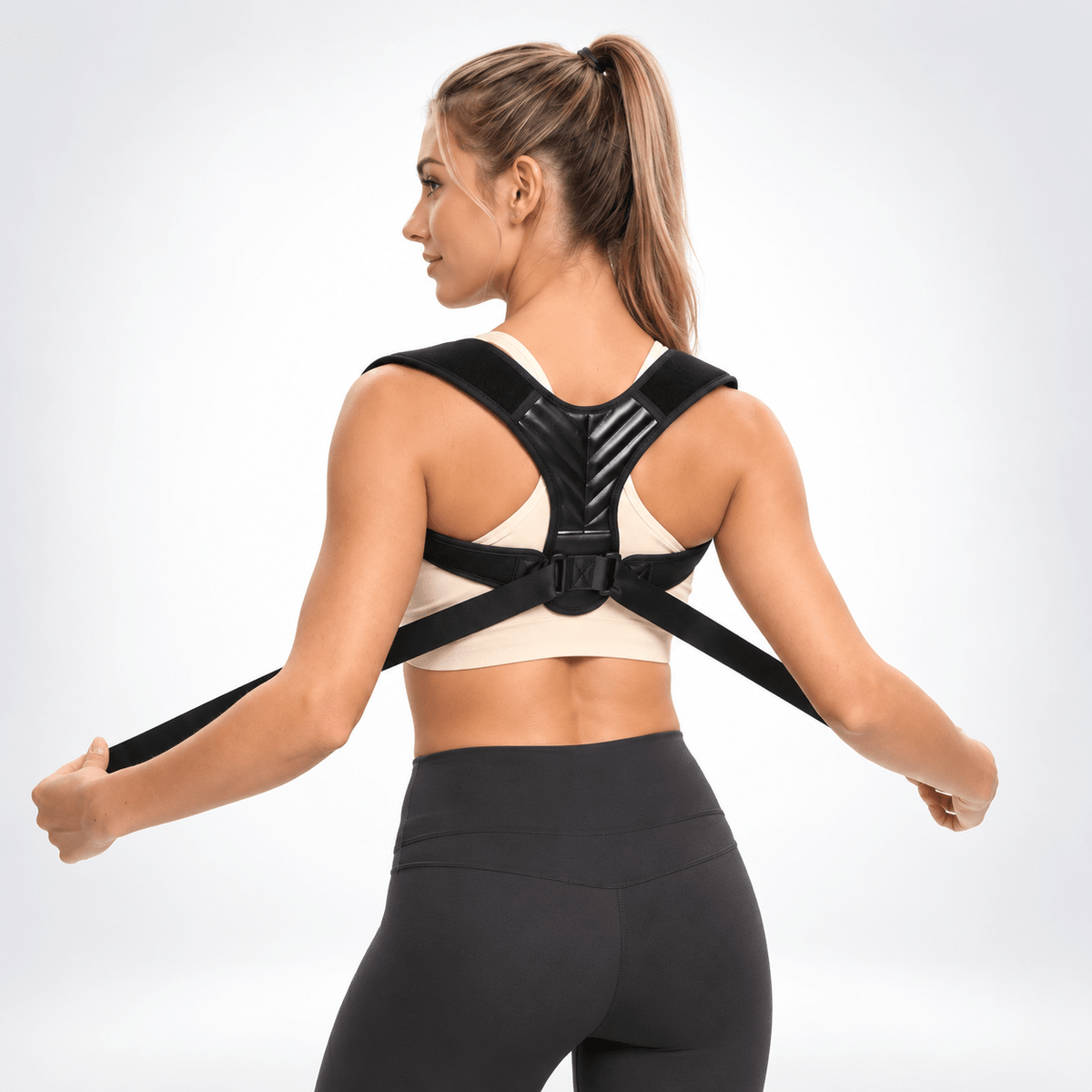Back Support Harness - Padded Shoulders Light Office & Daily
