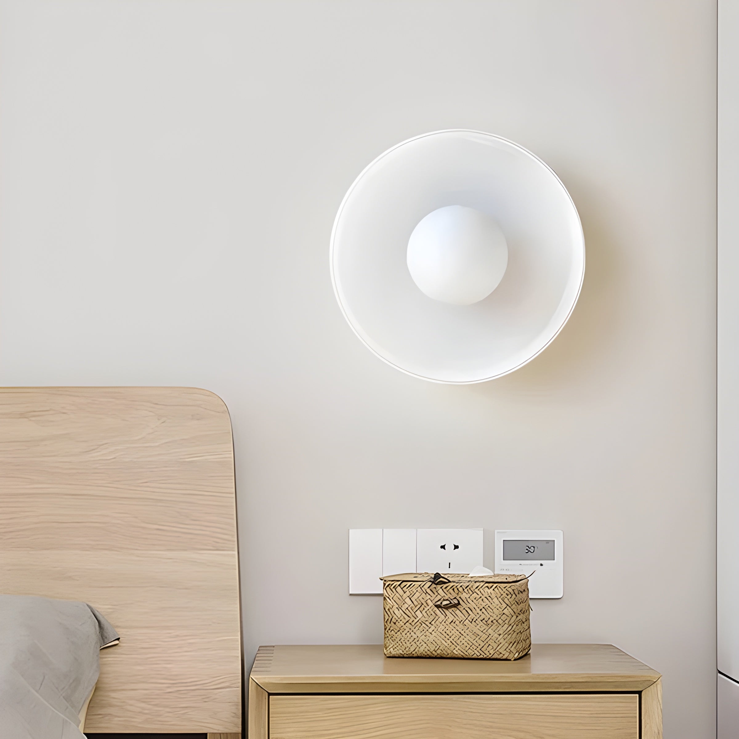 GlowNordic Plafonnier Verre LED Scandinave | Orange 25×15cm pour Toutes Pièces