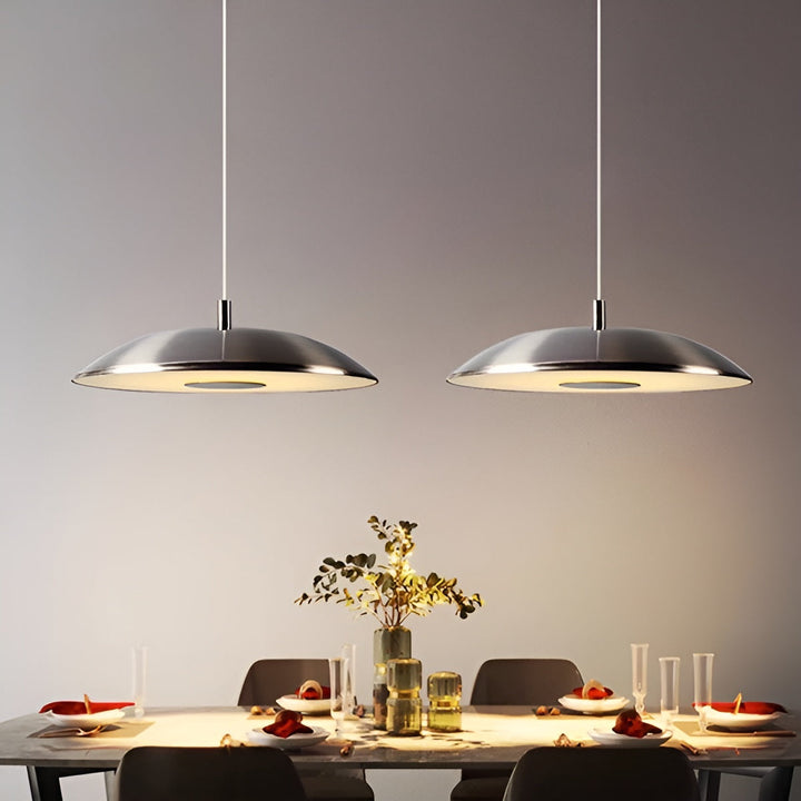 Suspension LED Fer et Nickel Décorative Moderne | Lumière Chaude Élégante