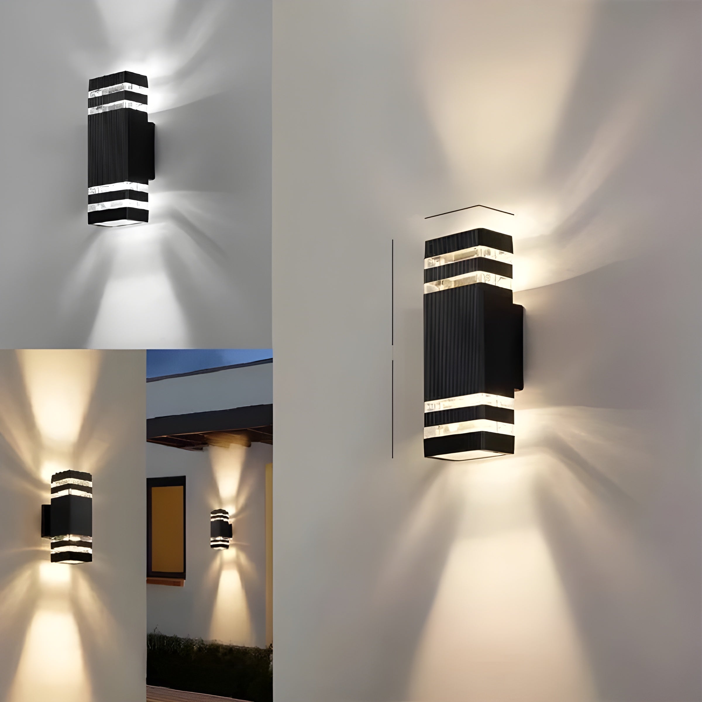 Applique Extérieure Up-Down Étanche | Jardin et Balcon Blanc Chaud Moderne