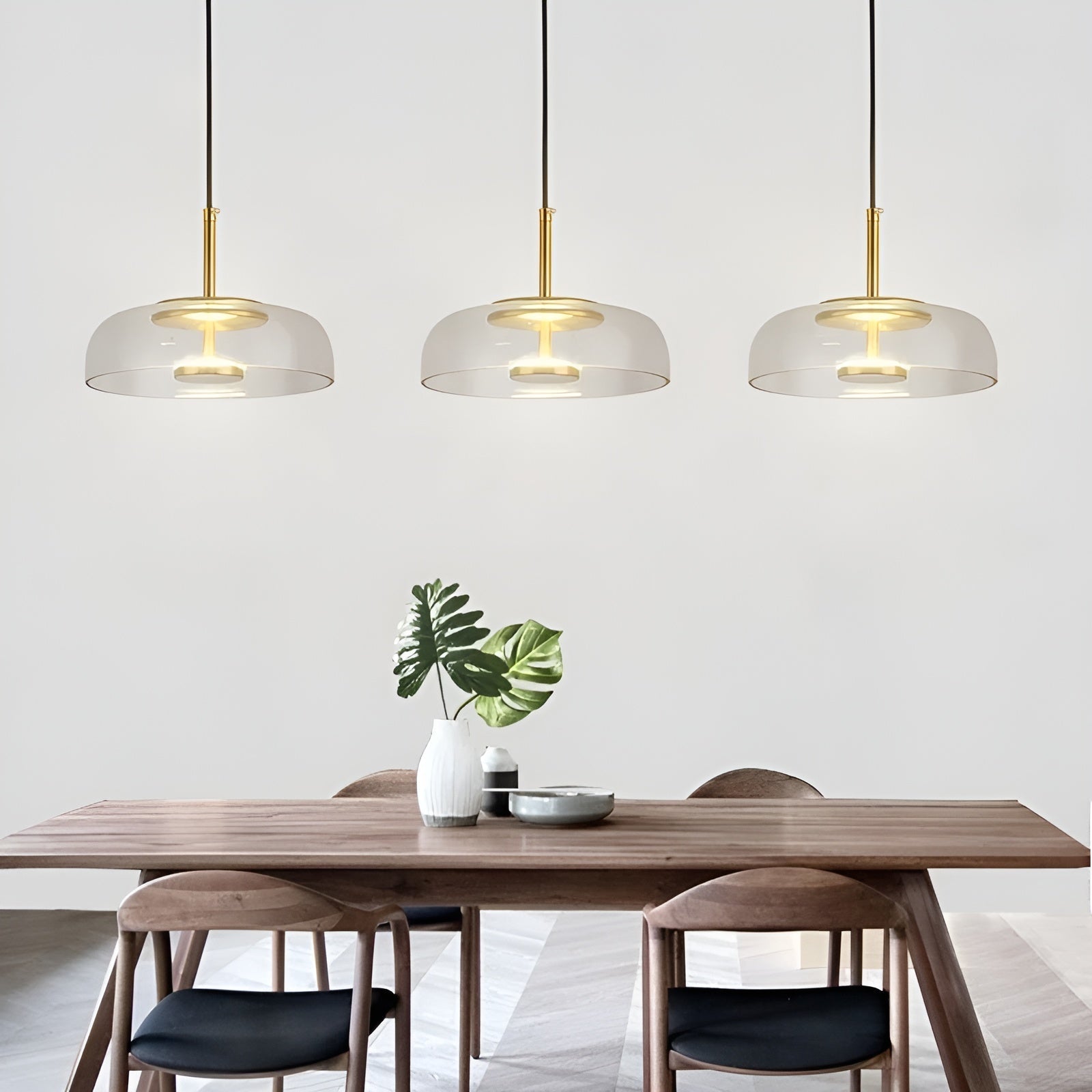 Suspension Verre LED Élégante | Salle à Manger Chambre et Salon Lumière Chaude