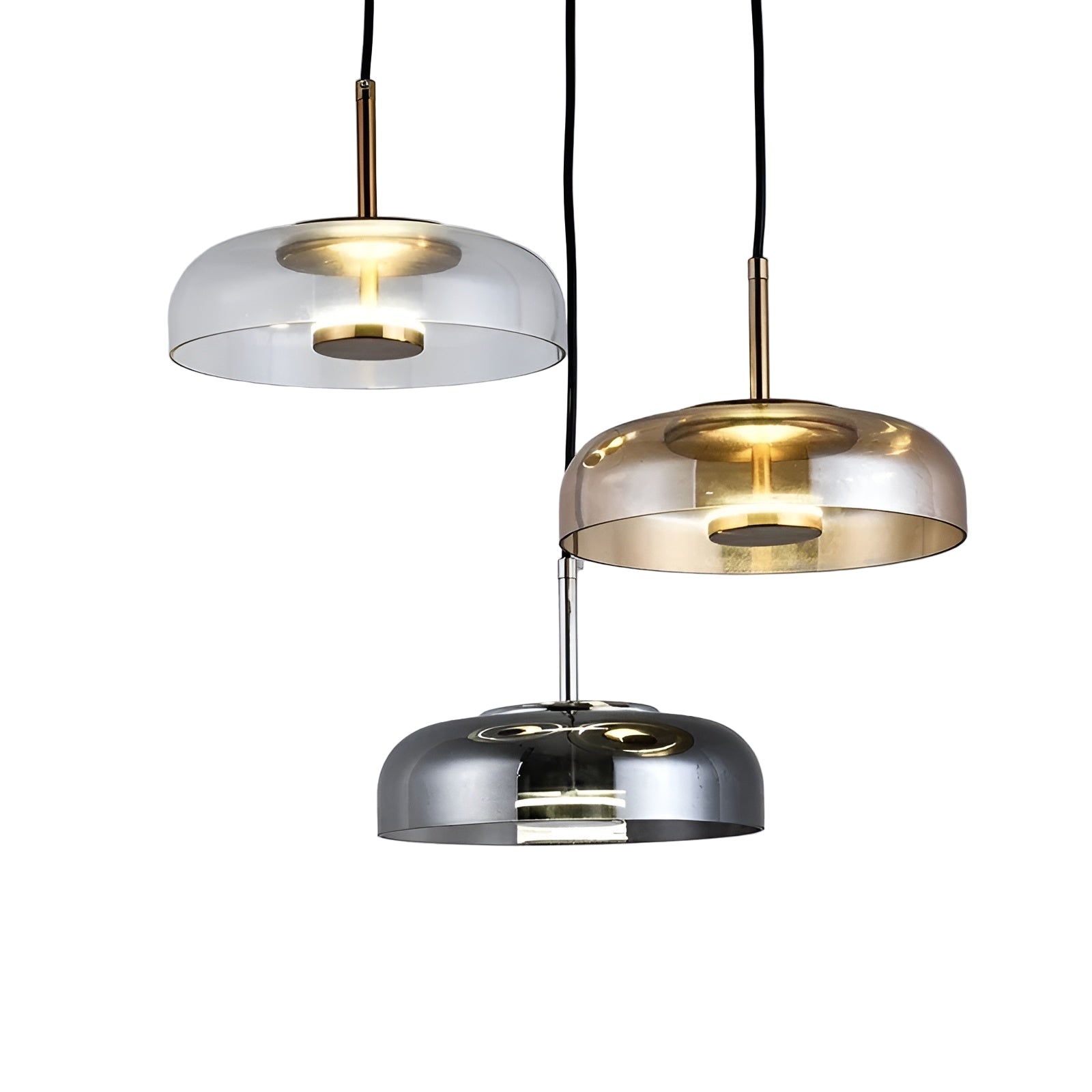 Suspension Verre LED Élégante | Salle à Manger Chambre et Salon Lumière Chaude