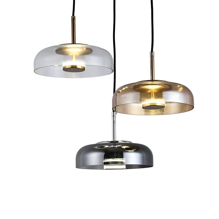 Suspension Verre LED Élégante | Salle à Manger Chambre et Salon Lumière Chaude
