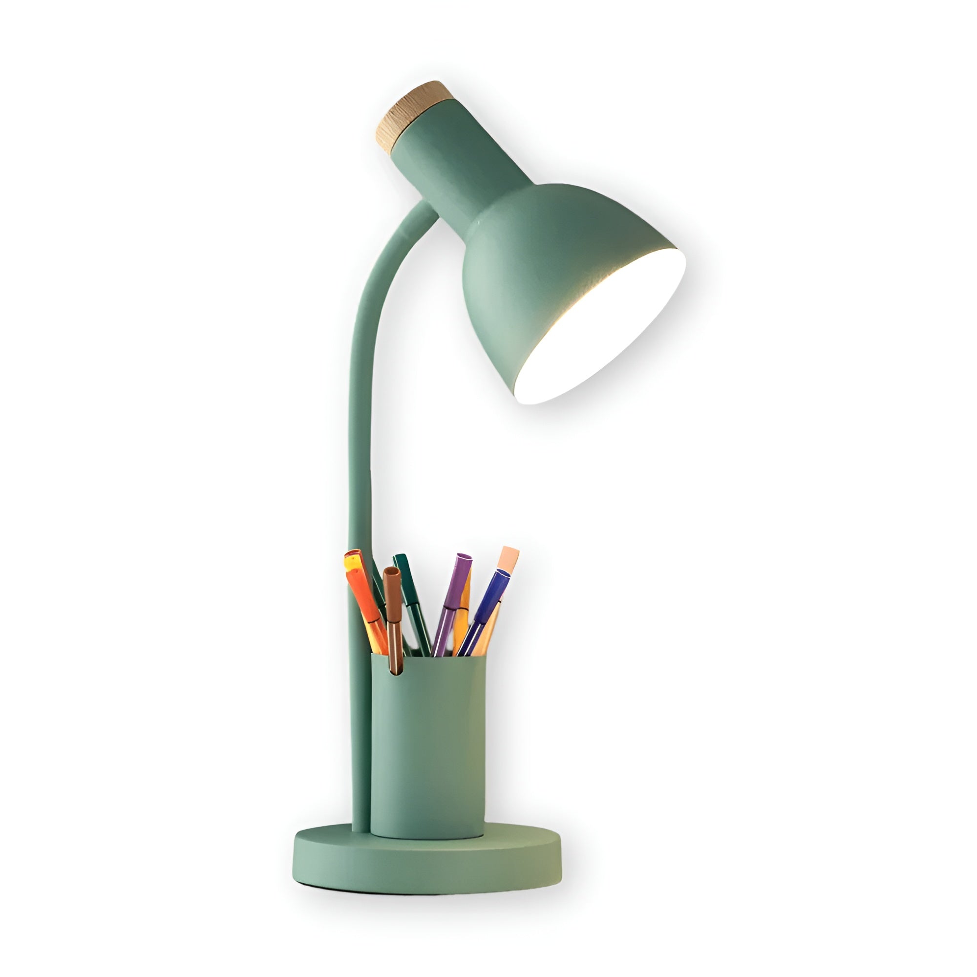 Lampe Bureau avec Pot à Crayons Stylée | Pratique Blanc LED Organisateur