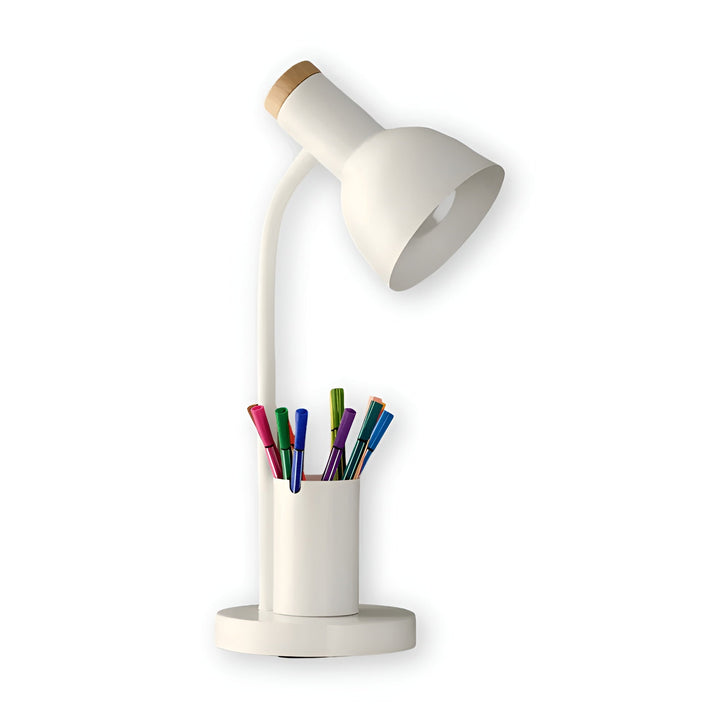 Lampe Bureau avec Pot à Crayons Stylée | Pratique Blanc LED Organisateur