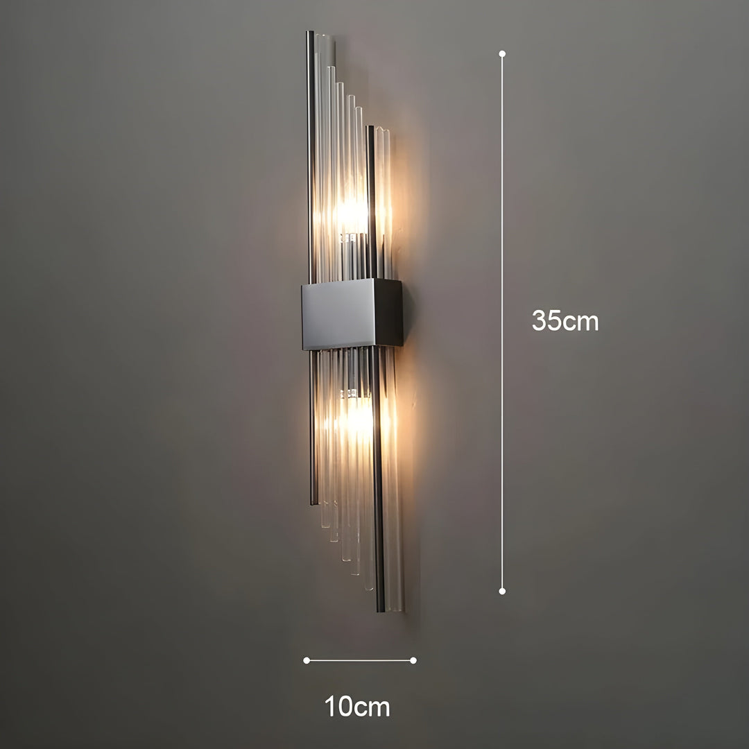 Applique Effet Cristal Accent Doré Élégant | 35cm Or Lumière Décorative