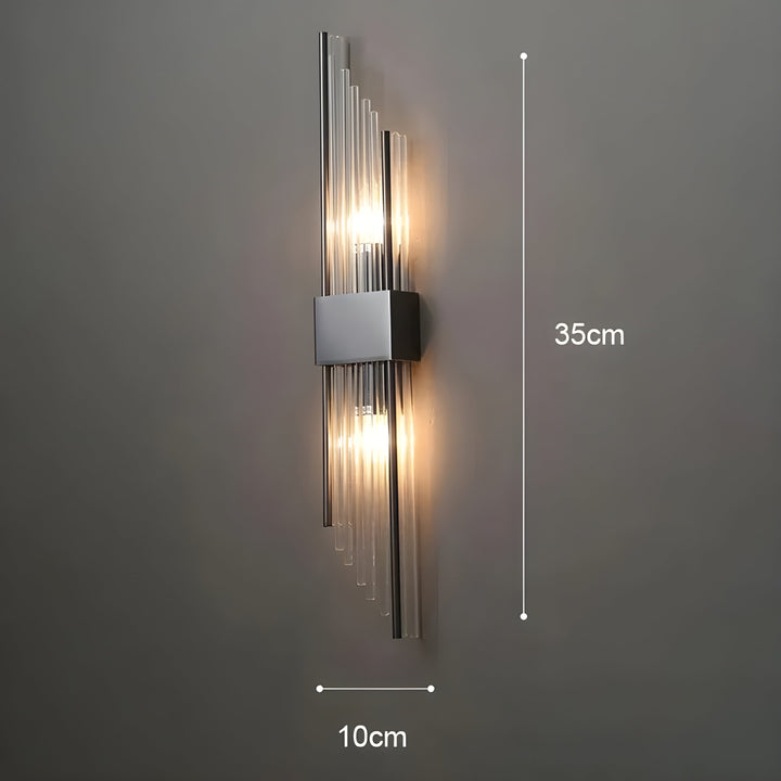 Applique Effet Cristal Accent Doré Élégant | 35cm Or Lumière Décorative