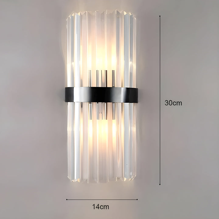 Applique Effet Cristal Accent Doré Élégant | 35cm Or Lumière Décorative