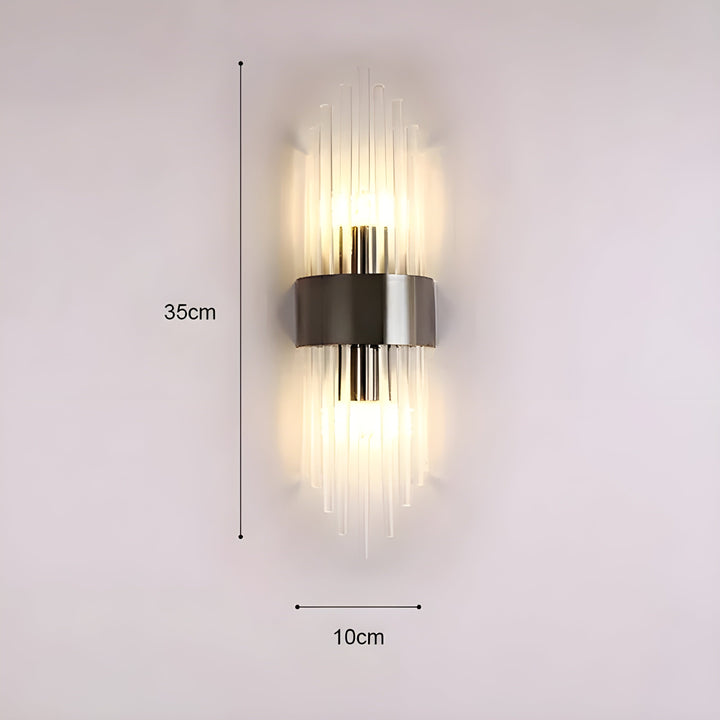 Applique Effet Cristal Accent Doré Élégant | 35cm Or Lumière Décorative