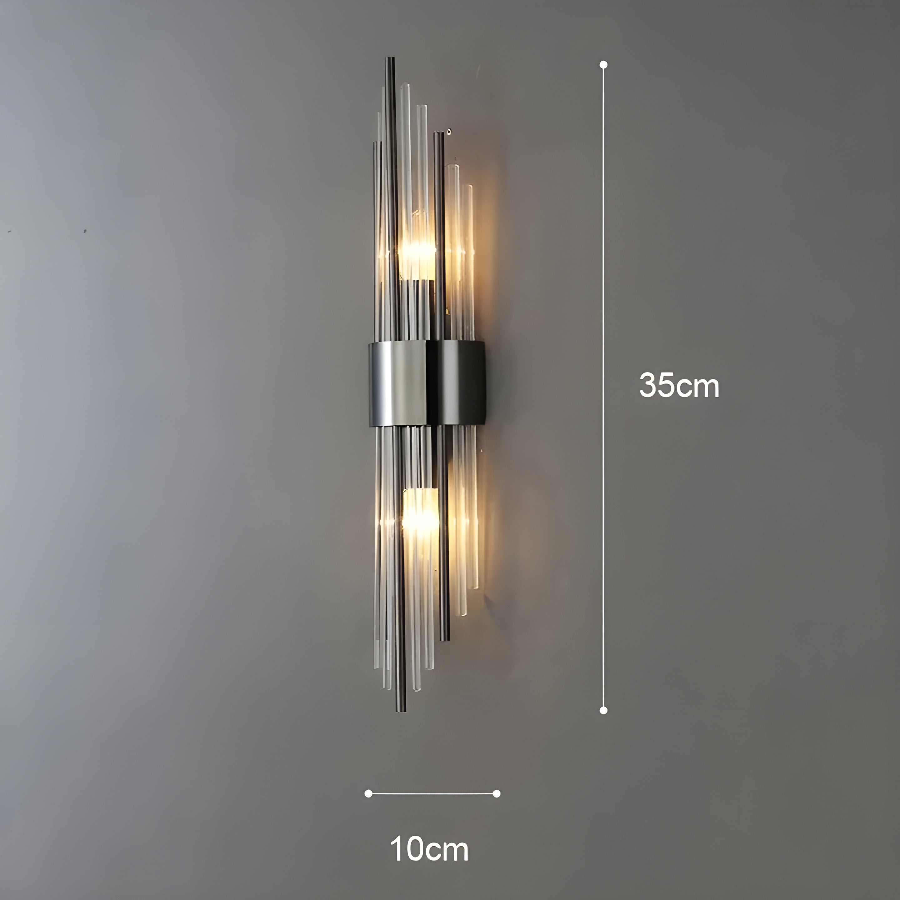 Applique Effet Cristal Accent Doré Élégant | 35cm Or Lumière Décorative