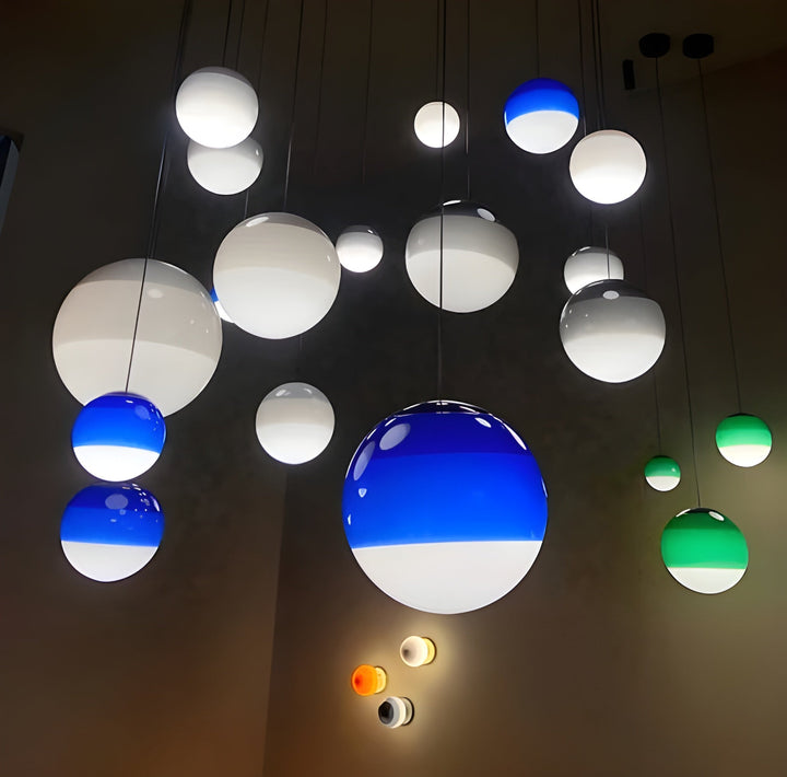 LumiOrb Suspension Ballon Créative LED Ambiance | Bleu D15 ou D20cm Féerique