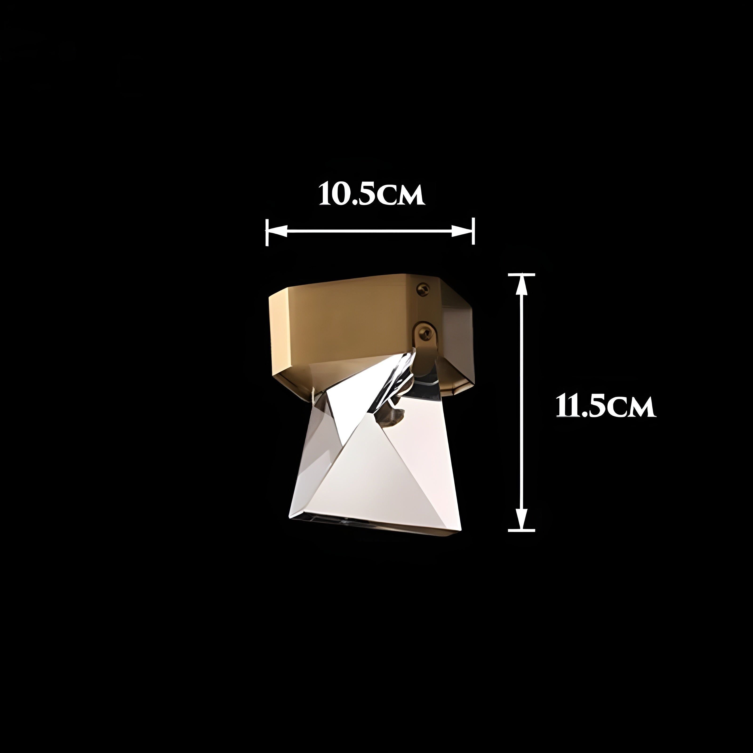 LumiCrystal Plafonnier Cristal Minimaliste | LED Couloir et Entrée Élégante