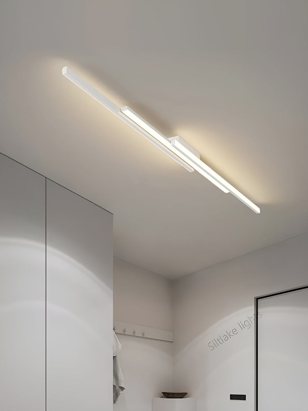 Plafonnier LED Long et Fin | Couloir Escalier et Chambre Blanc Chaud Élégant