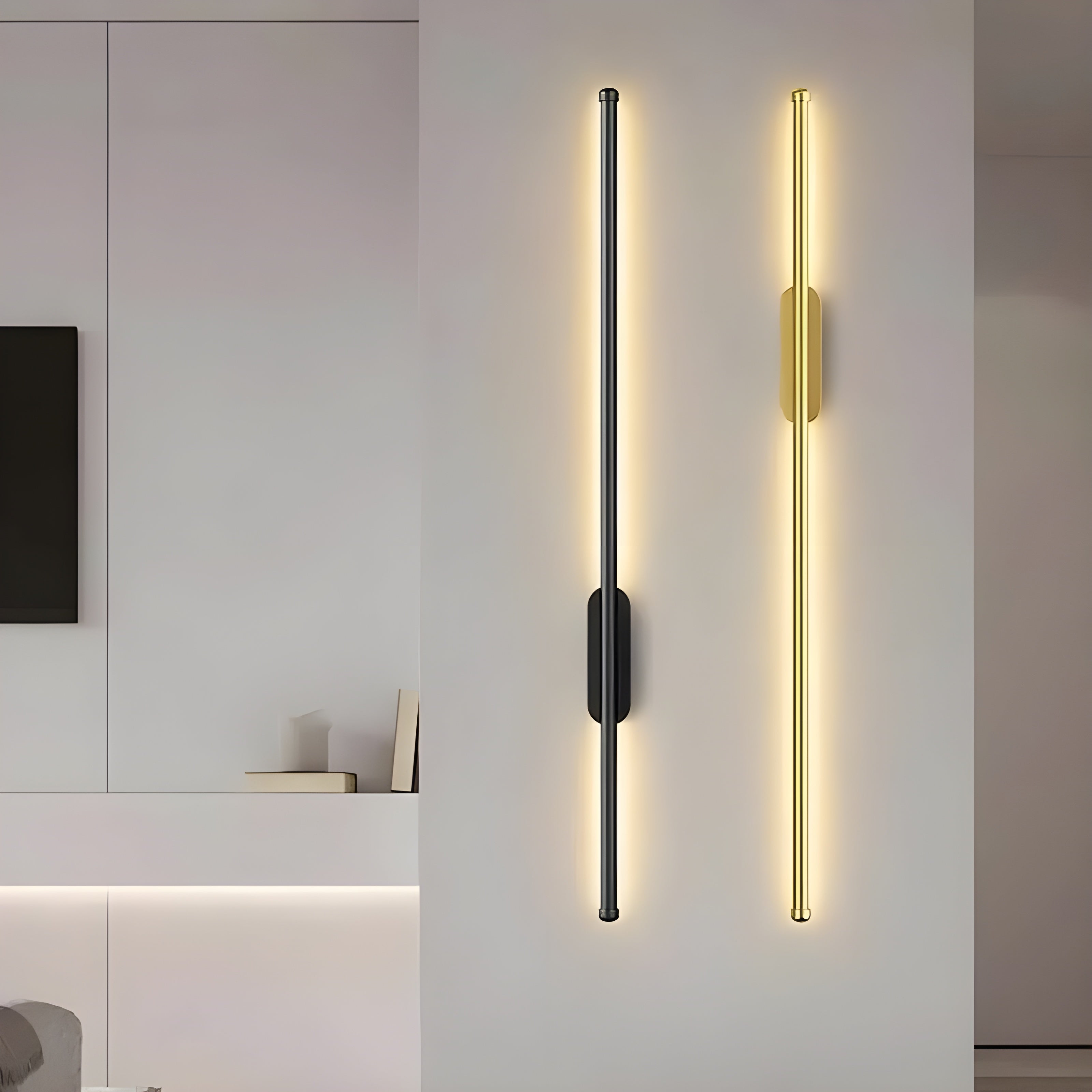 VillaBeam Applique Linéaire Moderne Élégante | Lumière Chaude ou Froide Noir