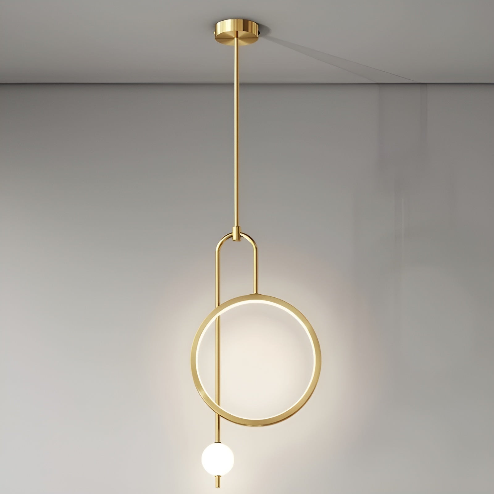 SereniRing Plafonnier Anneau LED Moderne | Éclairage Circulaire Élégant Or ou Noir