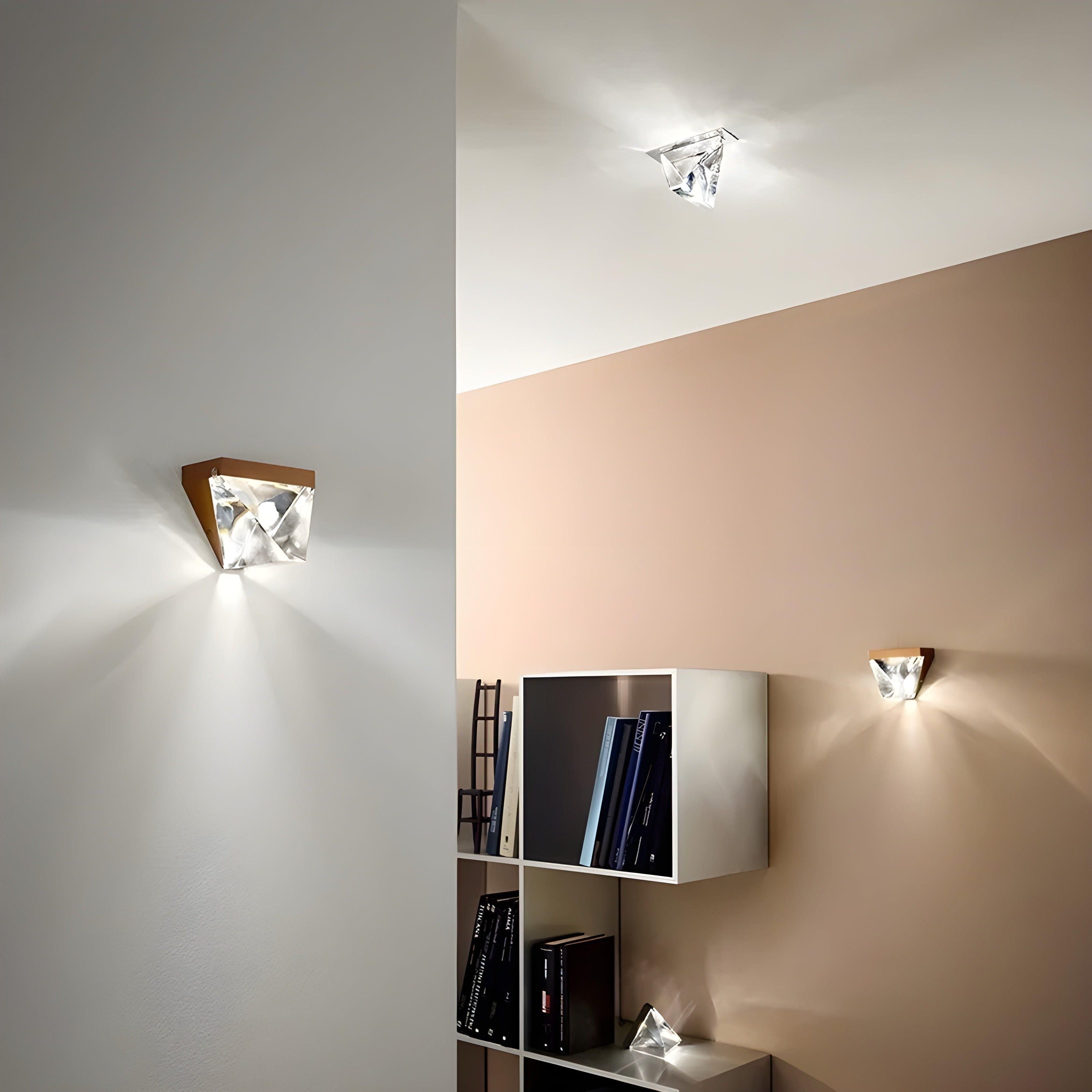LumiCrystal Plafonnier Cristal Minimaliste | LED Couloir et Entrée Élégante