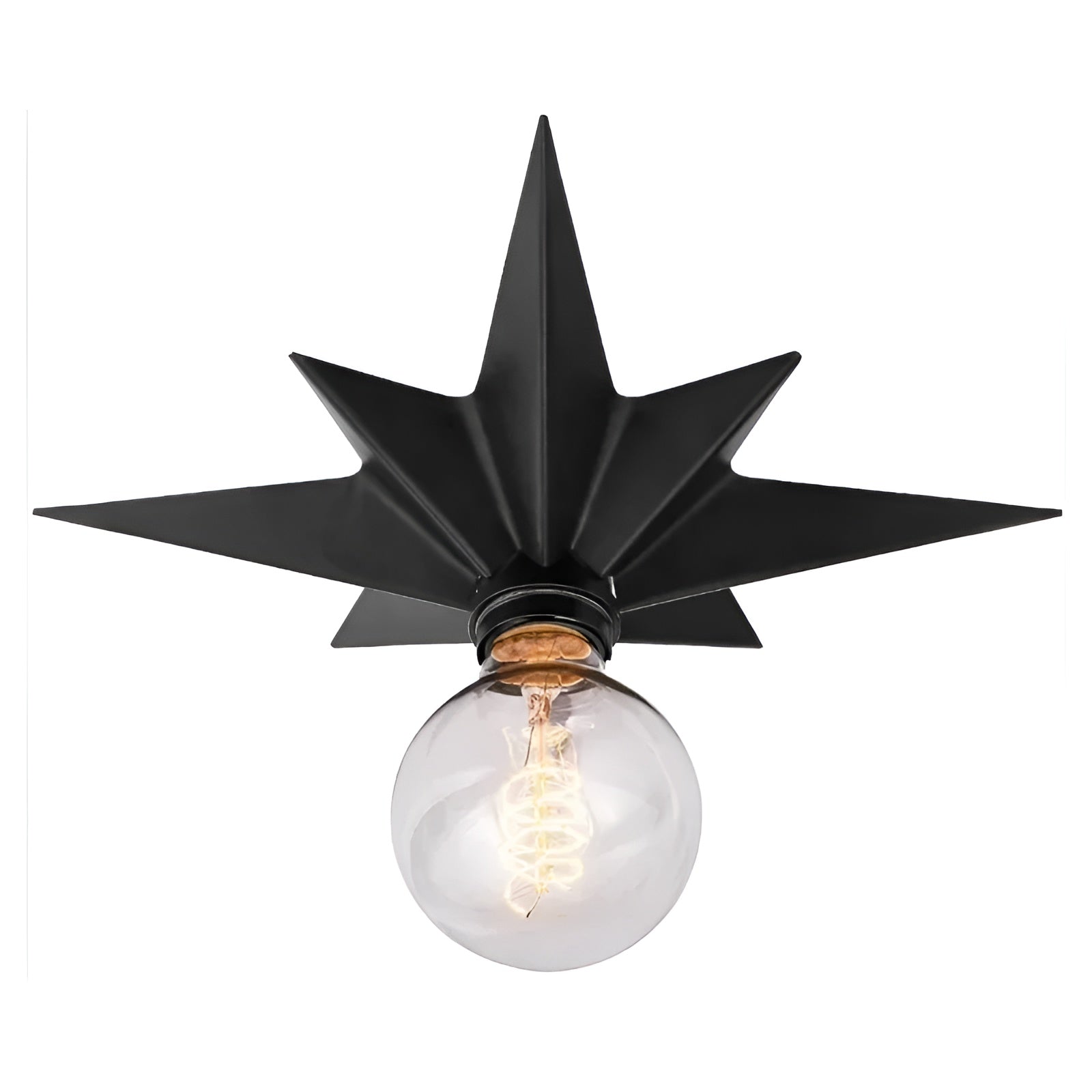 Applique LED Étoile Moderne Décorative | Ambiance Noire Ampoule Chaude ou Blanche