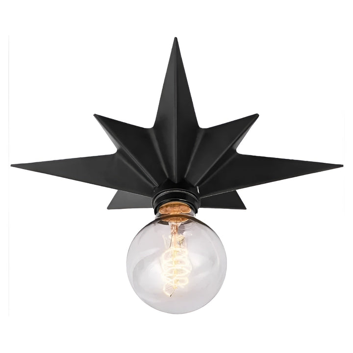 Applique LED Étoile Moderne Décorative | Ambiance Noire Ampoule Chaude ou Blanche