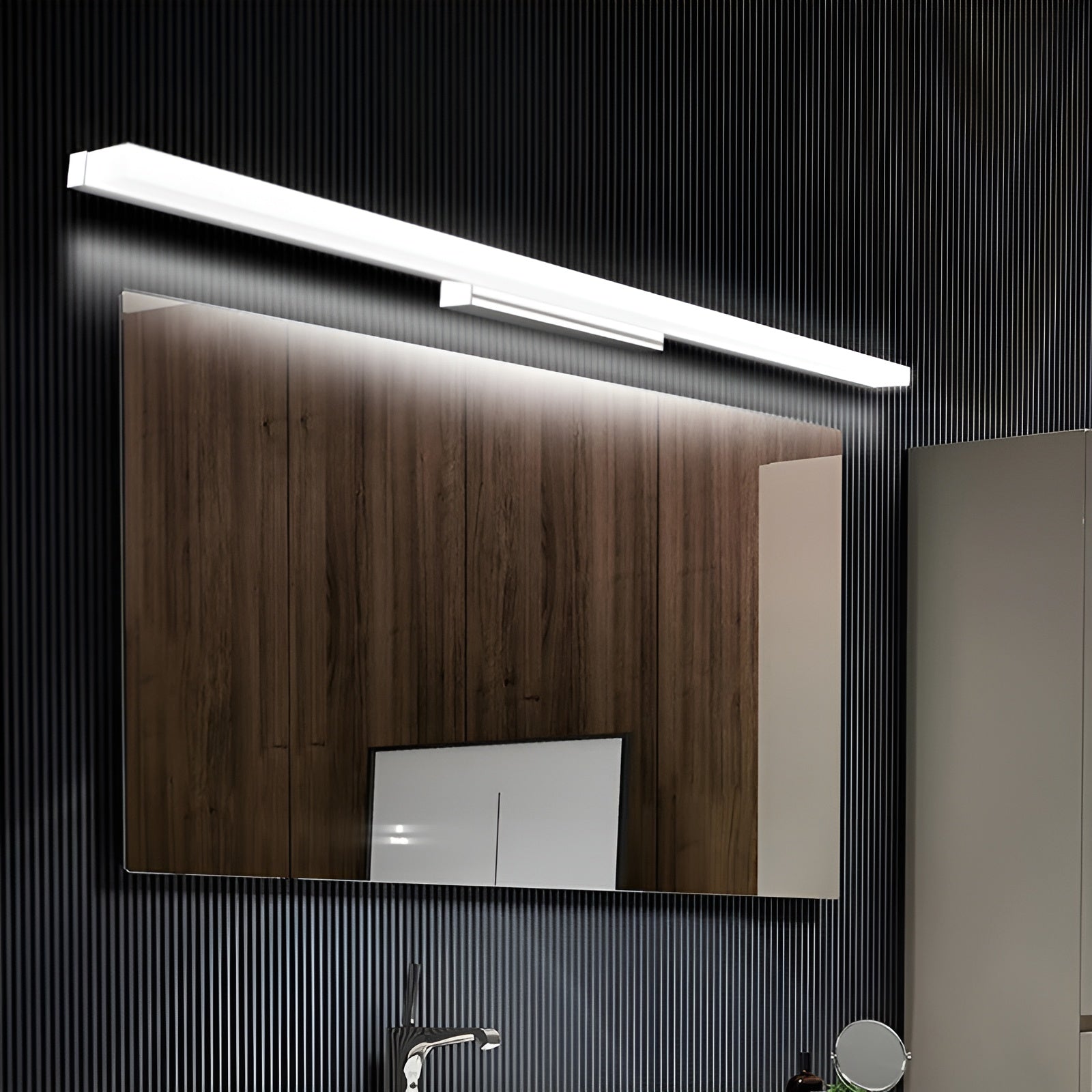 Miroir LED Résistant Humidité | Stylé Salle de Bain et Chambre 41cm Chaud ou Froid