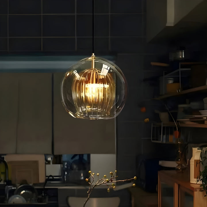 FrostedGlow Suspension Verre Dépoli Moderne | Douce Lumière Diffuse 15cm Transparent