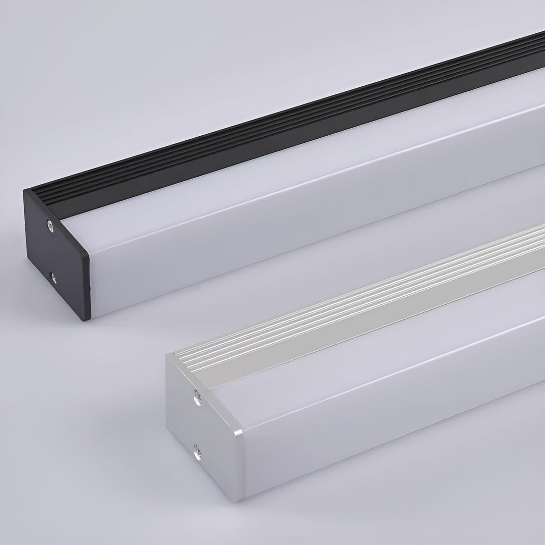 Miroir LED Long Très Lumineux | Éclairage Salle de Bain Stylé Noir 30cm