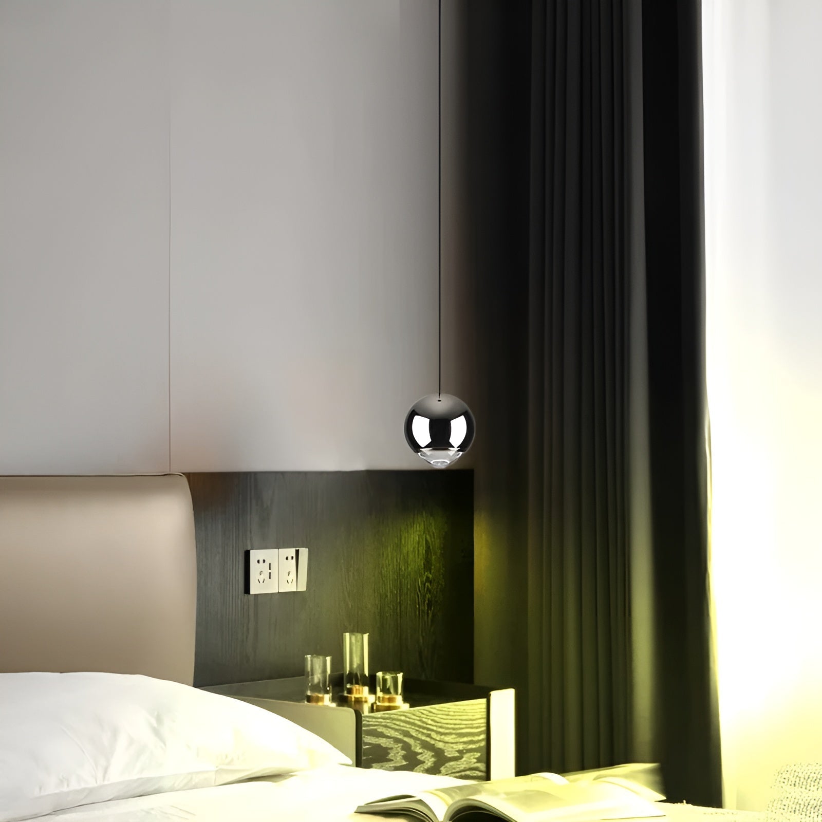 Suspension LED Scandinave | Idéale Chambre Cuisine et Bureau Blanc 200cm Câble