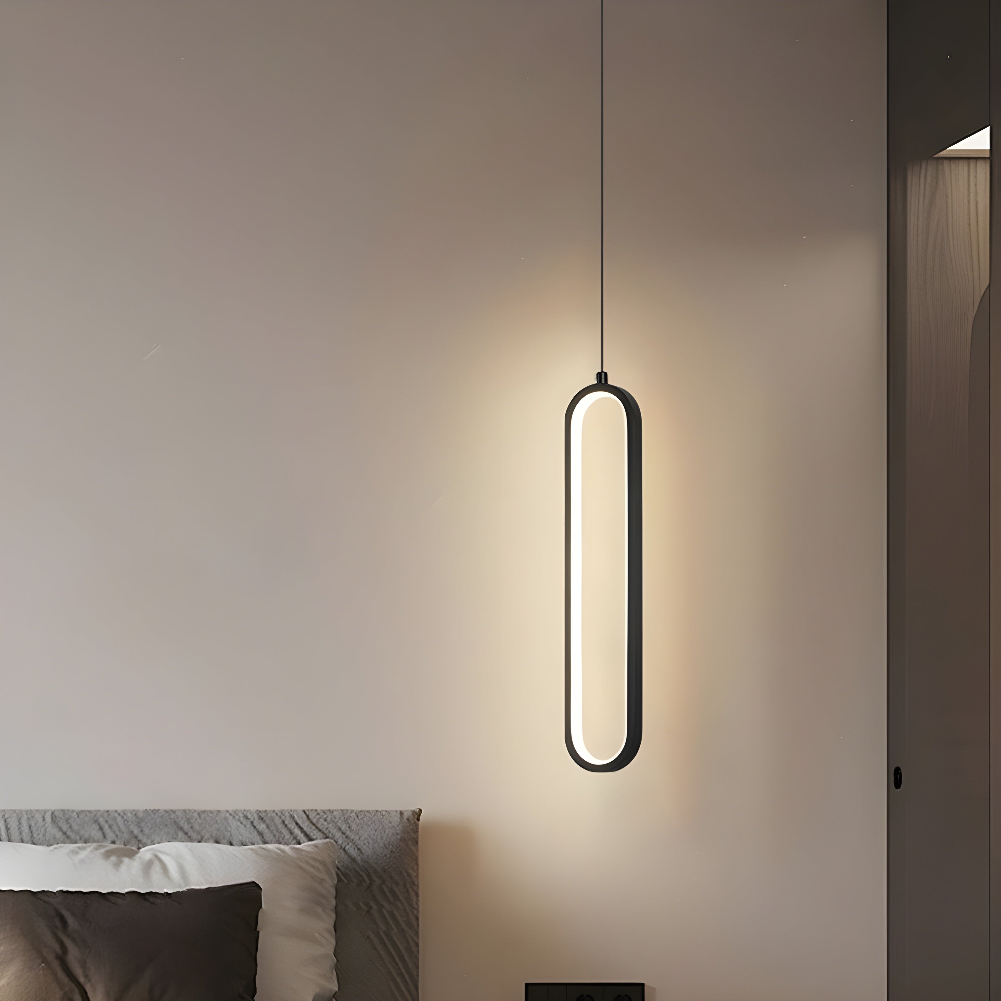 GildedGlow Suspension LED Dorée Ambiance | Noir Simple ou Autre Lumière Chaude