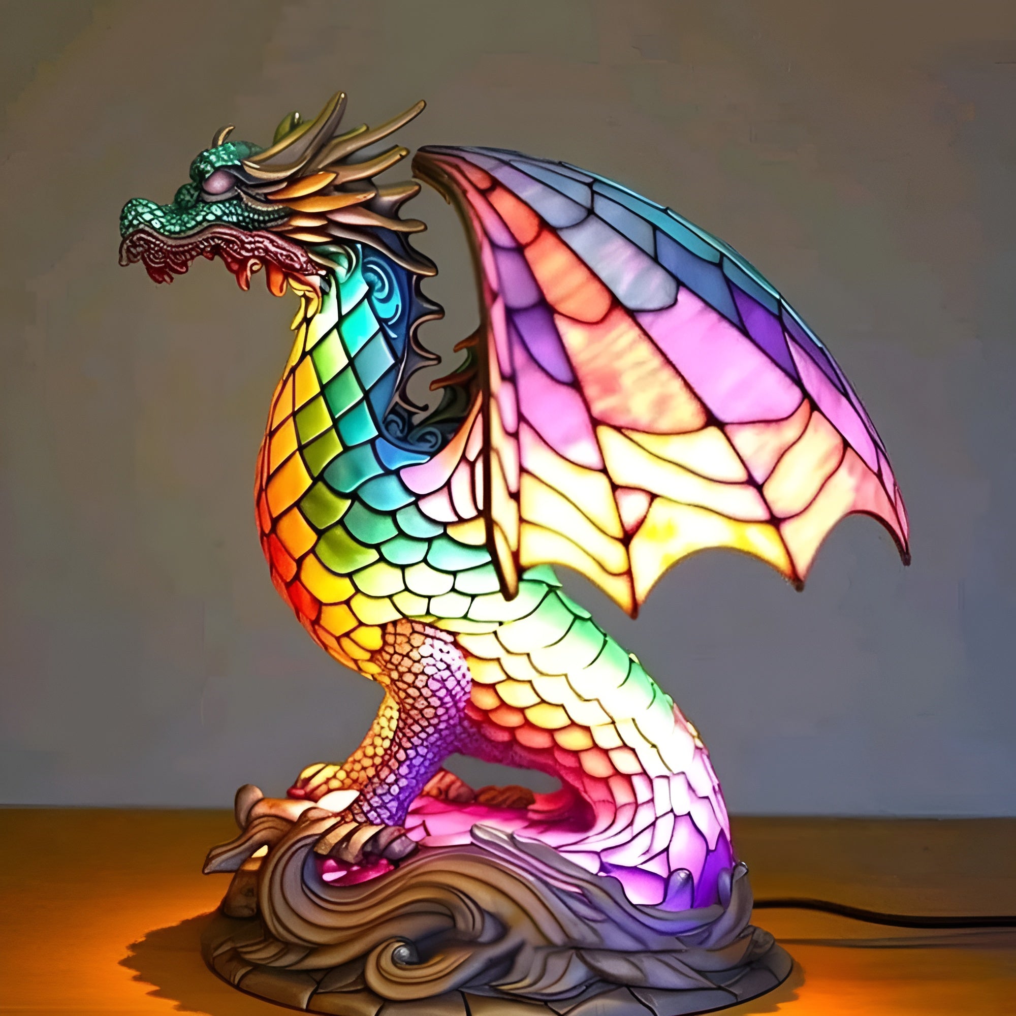 Lampe Motif Animal Dragon ou Éléphant | Décorative Chambre et Salon