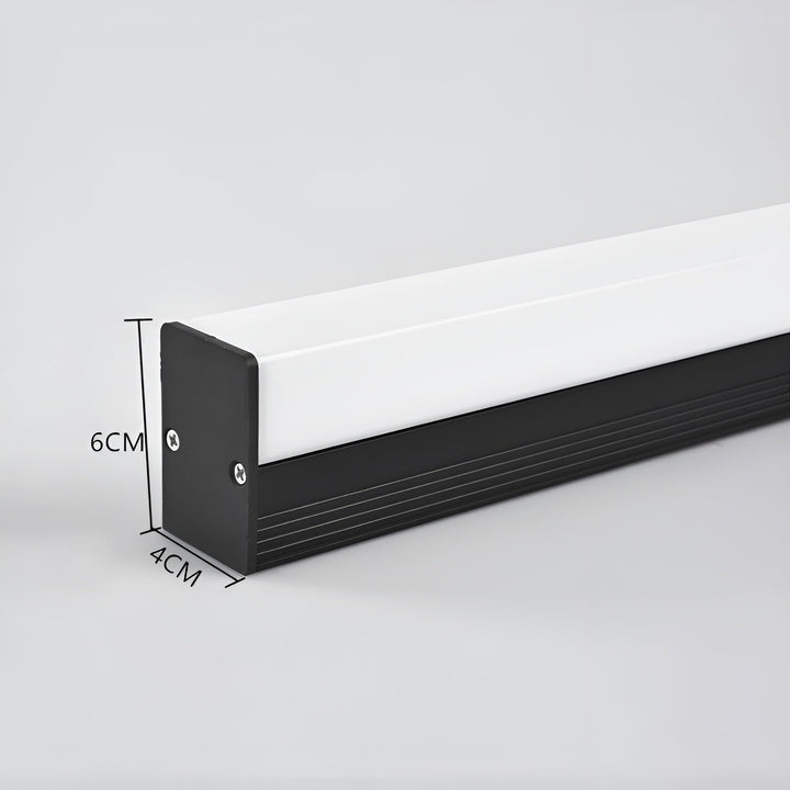 Miroir LED Long Très Lumineux | Éclairage Salle de Bain Stylé Noir 30cm