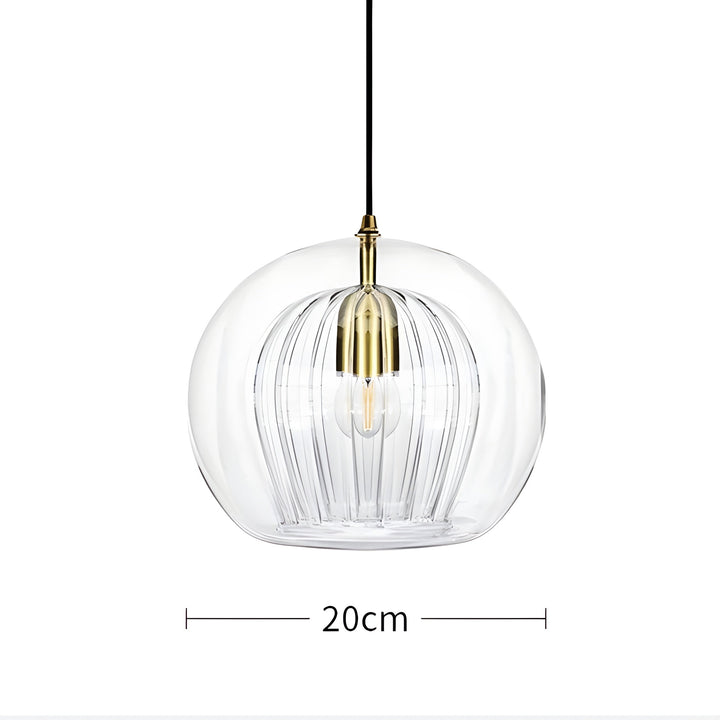 FrostedGlow Suspension Verre Dépoli Moderne | Douce Lumière Diffuse 15cm Transparent