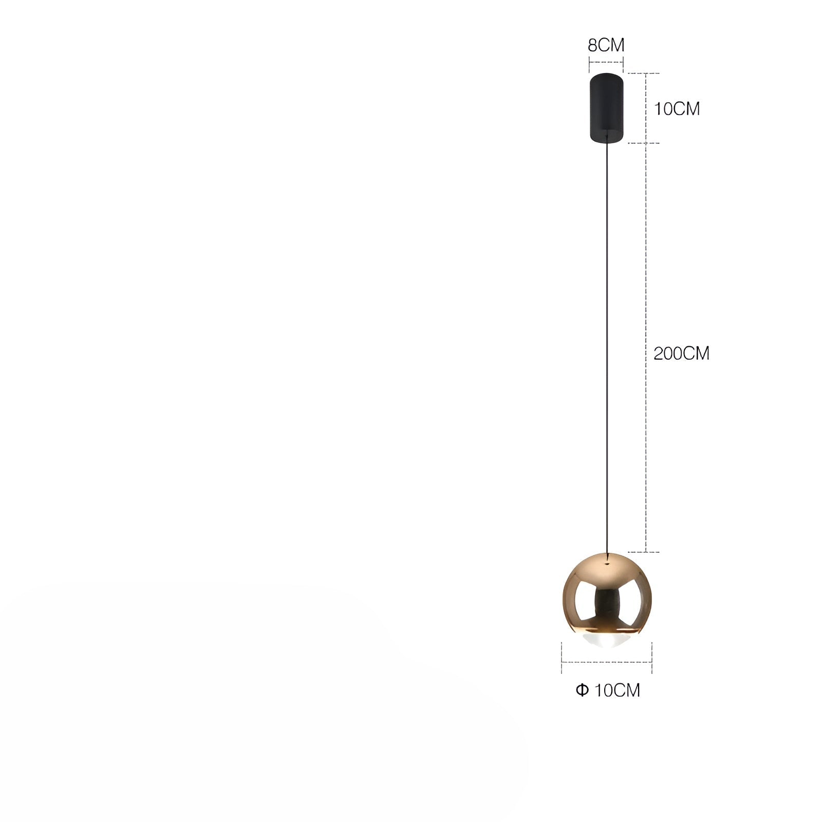 Suspension LED Scandinave | Idéale Chambre Cuisine et Bureau Blanc 200cm Câble